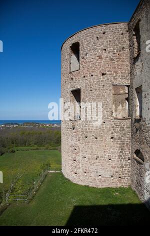 Rovine del castello di Borgholm a Öland Svezia Foto Stock