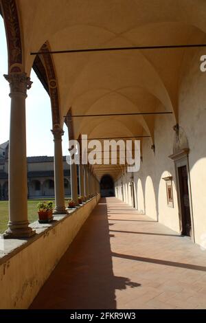 Monastero Italiano nelle colline toscane Foto Stock