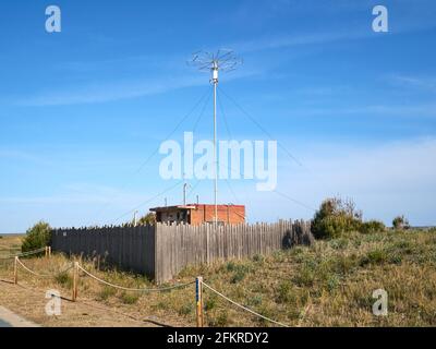 Castelldefels spiaggia, piccola città vicino a Barcellona Foto Stock