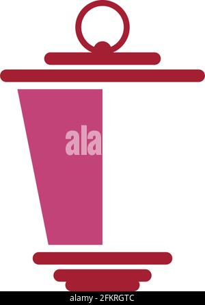 Modello vettoriale di disegno semplice icona lanterna Illustrazione Vettoriale