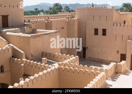 All'interno del forte di Nizwa. Regione ad Dakhiliyah, Oman Foto Stock