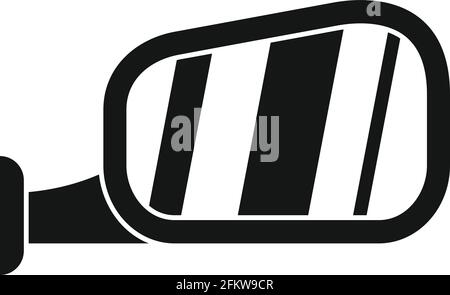 Icona dello specchietto retrovisore esterno per auto, stile semplice Illustrazione Vettoriale