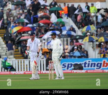 CRICKET ENGLAND V PAKISTAN 2° TEST A EDGBASTON 2° GIORNO 7/8/2010. LA PIOGGIA INTERROMPE IL GIOCO. IMMAGINE DAVID ASHDOWN Foto Stock