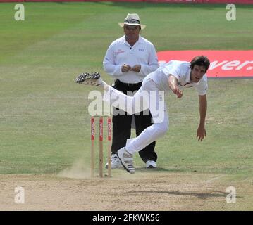 CRICKET ENGLAND V PAKISTAN 2° TEST A EDGBASTON 3° GIORNO 8/8/2010. FINN. IMMAGINE DAVID ASHDOWN Foto Stock