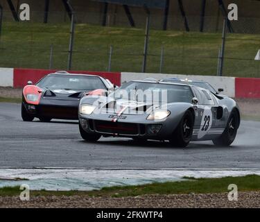 James Cottingham, Andrew Smith, Ford GT40, Amon Cup per GT40s, Donington Historic Festival, Donington Park, Inghilterra, maggio 2021. Foto Stock