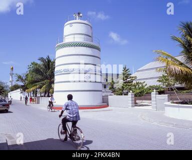 Minaret, Malé, Atollo Malé Nord, Repubblica delle Maldive Foto Stock