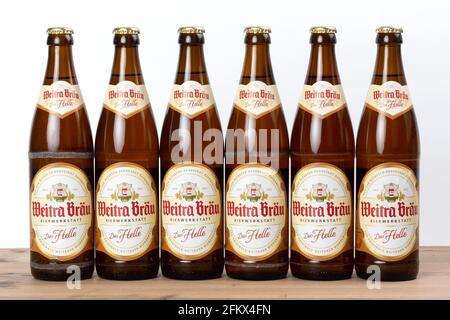 Weitra Bräu, birreria privata Weitra NÖ, Austria Foto Stock