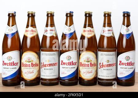 Birra Waldviertler, Zwettler, Weitra Bräu e Schremser, Austria Foto Stock