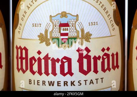 Weitra Bräu, birreria privata Weitra, Austria Foto Stock