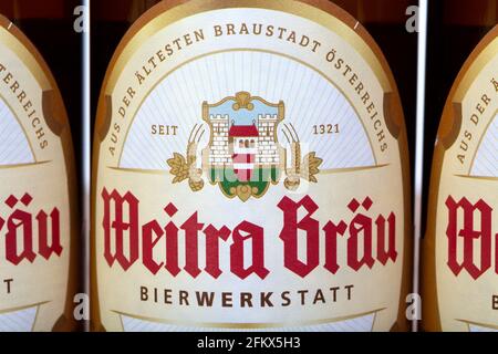 Weitra Bräu, birreria privata Weitra, Austria Foto Stock