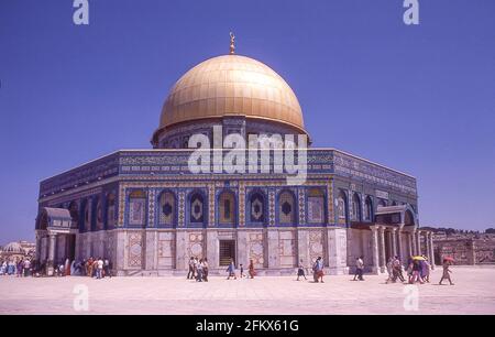 La cupola della roccia (Qubbat AS-Sakhra) sul Monte del Tempio, la Città Vecchia, Gerusalemme, Israele Foto Stock