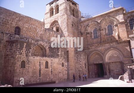 Chiesa del Santo Sepolcro, quartiere cristiano, Città Vecchia di Gerusalemme, Gerusalemme, Israele Foto Stock