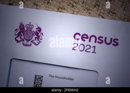 Busta informativa UK Census 2021 Foto Stock