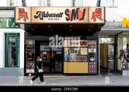 Cabaret Simpl, Vienna Città interna, Austria Foto Stock