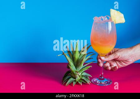 cocktail tequila alba per un concetto di bevanda primaverile ed estiva Foto Stock