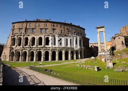 Italia, Roma, Teatro Marcellus Foto Stock