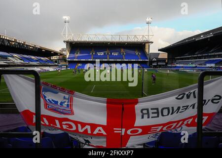 Vista generale durante il gioco - Ipswich Town U18 v Sheffield United U18, fa Youth Cup, Portman Road, Ipswich, UK - 30 aprile 2021 Foto Stock