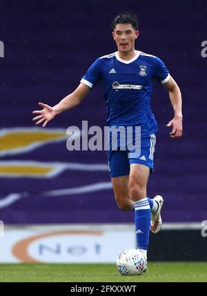 Elkan Baggott of Ipswich Town - Ipswich Town U18 contro Sheffield United U18, fa Youth Cup, Portman Road, Ipswich, Regno Unito - 30 aprile 2021 Foto Stock