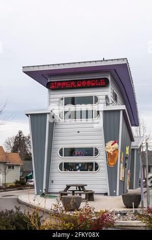 Stabilimento ZipperDoodle espresso ad Auburn, Washington. Foto Stock