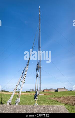 Ashkirk Transmitter, vicino al lago Lindean, ai confini scozzesi Foto Stock