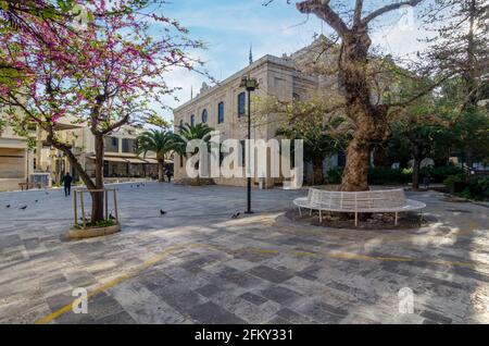 Heraklion, Isola di Creta, Grecia: La chiesa di Agios Tito è una chiesa ortodossa a Heraklion, dedicata a San Tito. La chiesa fu costruita nel 1869. Foto Stock