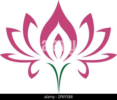 Bellezza Lotus fiori logo icona disegno modello vettore Illustrazione Vettoriale