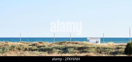 Castelldefels spiaggia, piccola città vicino a Barcellona Foto Stock