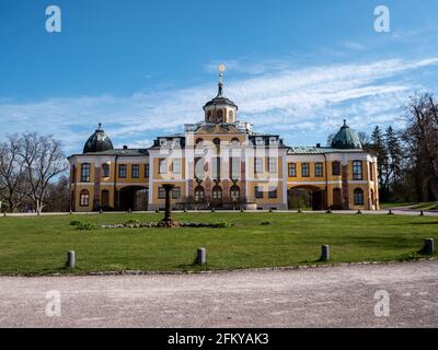 Palazzo Belvedere vicino a Weimar in Turingia con giardini del palazzo Foto Stock