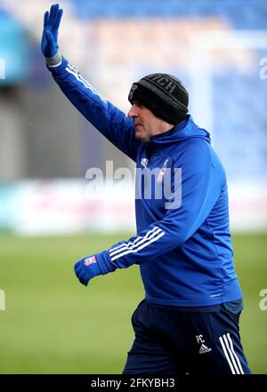 Paul Cook, direttore della città di Ipswich, in vista della partita Sky Bet League One a Montgomery Waters Meadow, Shrewsbury. Data immagine: Martedì 4 maggio 2021. Foto Stock