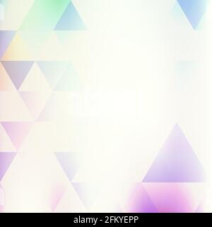 Pattern sbiadito astratto con triangoli di colore chiaro. Sfondo grafico chiaro Foto Stock