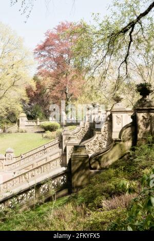 Bethesda Terrace in Central Park è bella in primavera, New York City, Stati Uniti, 2021 Foto Stock