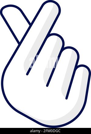 Icona colore RGB cuore dito Illustrazione Vettoriale