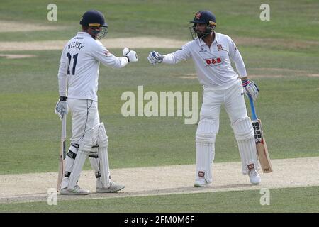 Murali Vijay e Tom Westley in batting azione per Essex durante Essex CCC vs Worcestershire CCC, Specsavers County Championship Division 1 Cricket a. Foto Stock