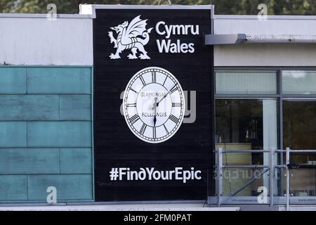 Il padiglione orologio durante Glamorgan vs Essex Eagles, Vitality Blast T20 Cricket al Sophia Gardens Cardiff il 7 agosto 2018 Foto Stock