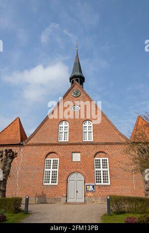 chiesa, Gelting, Gelting Bay, Schleswig-Holstein, Germania Foto Stock