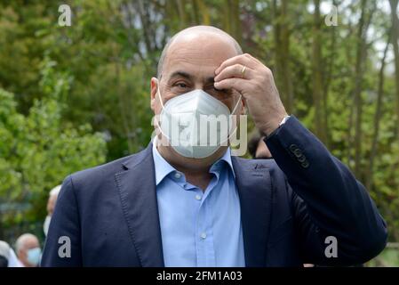 Roma, Italia. 05 maggio 2021. Nella foto il Presidente della Regione Lazio, Nicola Zingaretti Credit: Agenzia fotografica indipendente/Alamy Live News Foto Stock