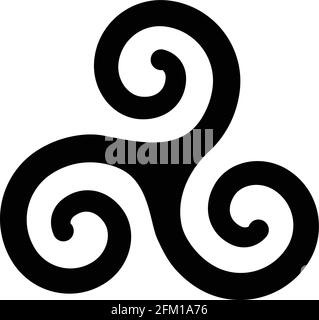 Illustrazione della Bretagna francese spirali simbolo dell'arte Illustrazione Vettoriale