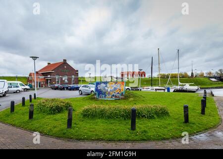 Villaggio Termunterzijl a Groningren nei Paesi Bassi Foto Stock