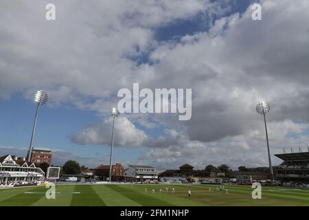 Vista generale del gioco durante Somerset CCC vs Essex CCC, Specsaver County Championship Division 1 Cricket al Cooper Associates County Ground su 26t Foto Stock