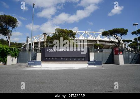 Foto IPP/Roberto Ramaccia Roma 5/05/2021 Stadio Olimpico pre Euro 2020-2021 Nella foto la nuova biglietteria dello stadio olimpico in allestimento pe Foto Stock