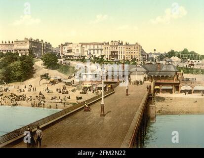 Southend-on-Sea e Pier, Essex circa 1890-1900 Foto Stock