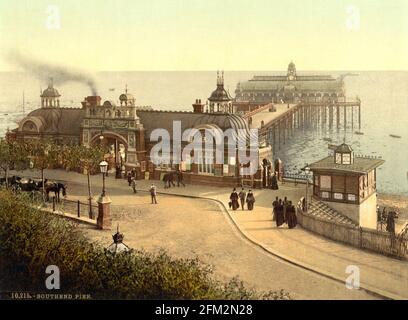 Molo di Southend-on-Sea, Essex circa 1890-1900 Foto Stock