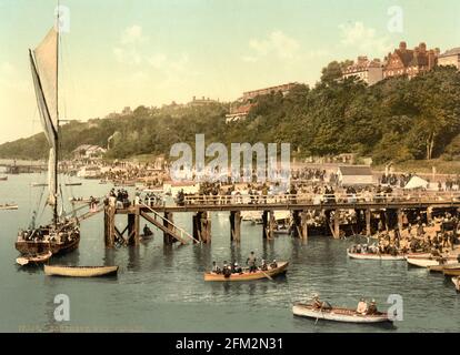 West Parade, Southend-on-Sea, Essex circa 1890-1900 Foto Stock