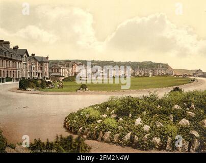 Il Den a Teignmouth fronte mare, Devon circa 1890-1900 Foto Stock