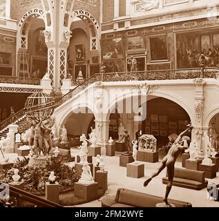 Fine Art Court (Nord), 1889 Exposition Universelle, Parigi, Francia Foto Stock