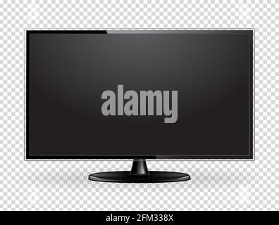 Schermo TV realistico mock-up Illustrazione Vettoriale
