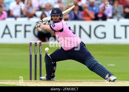 Paul Stirling in batting azione per Middlesex durante Essex Eagles contro Middlesex, Nat West T20 Blast Cricket presso l'Essex County Ground il 10 giugno 201 Foto Stock