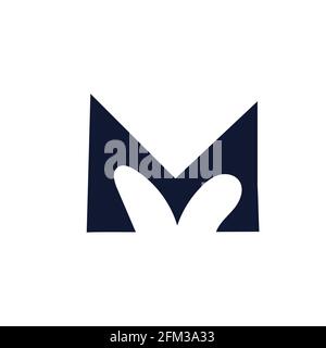 Modello di progettazione del logo vettoriale per l'unità astratta aziendale Letter M. Design delle icone vettoriali del modello di logo Letter M. Illustrazione Vettoriale