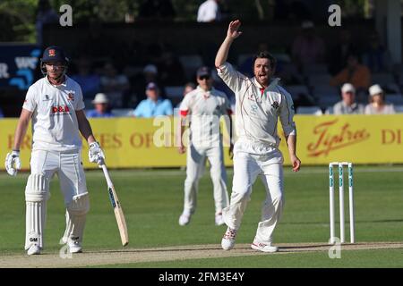 Stephen Parry of Lancashire con un appello per un wicket durante Essex CCC vs Lancashire CCC, Specsaver County Championship Division 1 Cricket al C Foto Stock