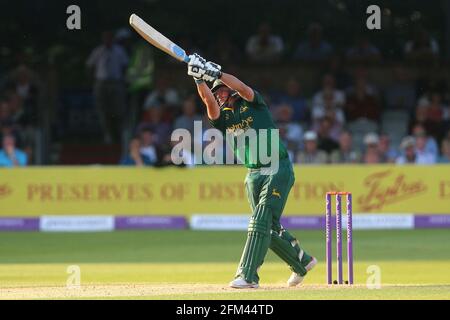 Steven Mullaney ha disputato sei corse per Notts durante Essex Eagles vs Notts Outlaws, Royal London One Day Cup semi-Final Cricket presso il Cloudfm County Ground Foto Stock